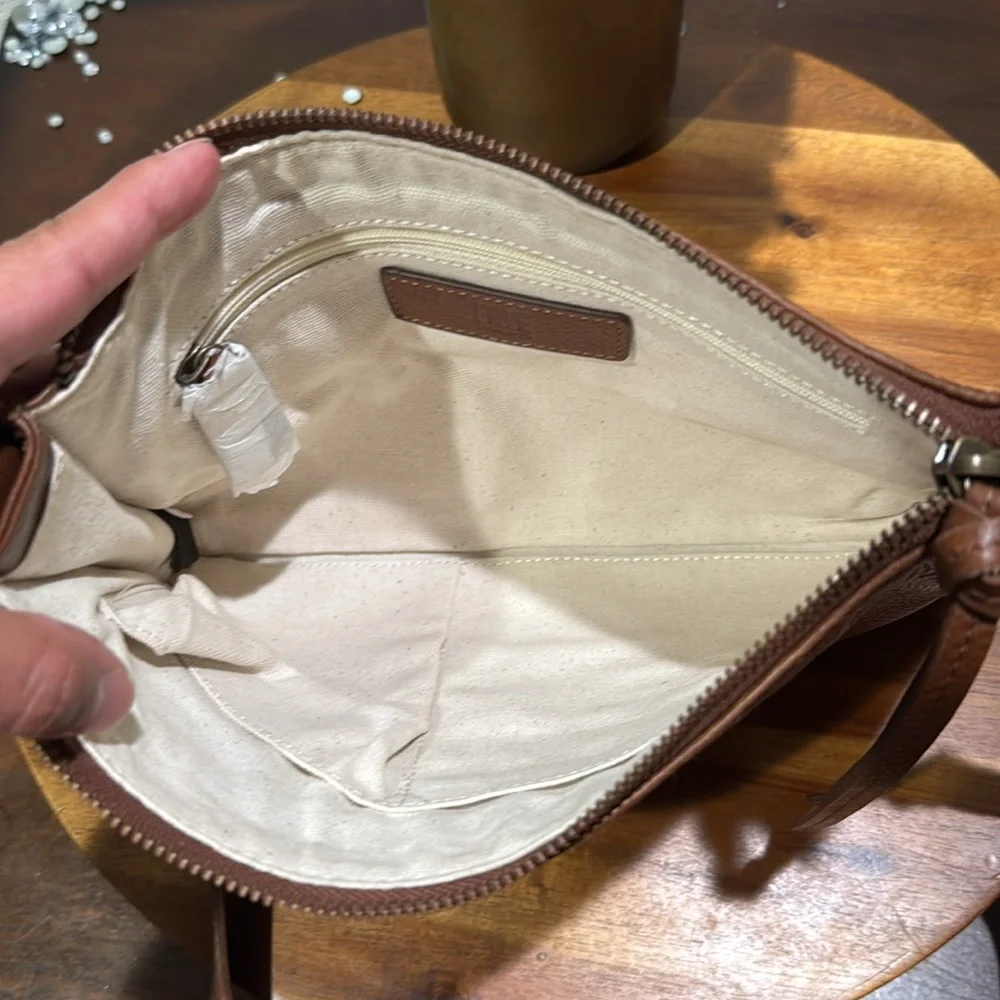 FRYE Charlene Embroidered Crossbody Bag in Cognac - Picture 8 of 12